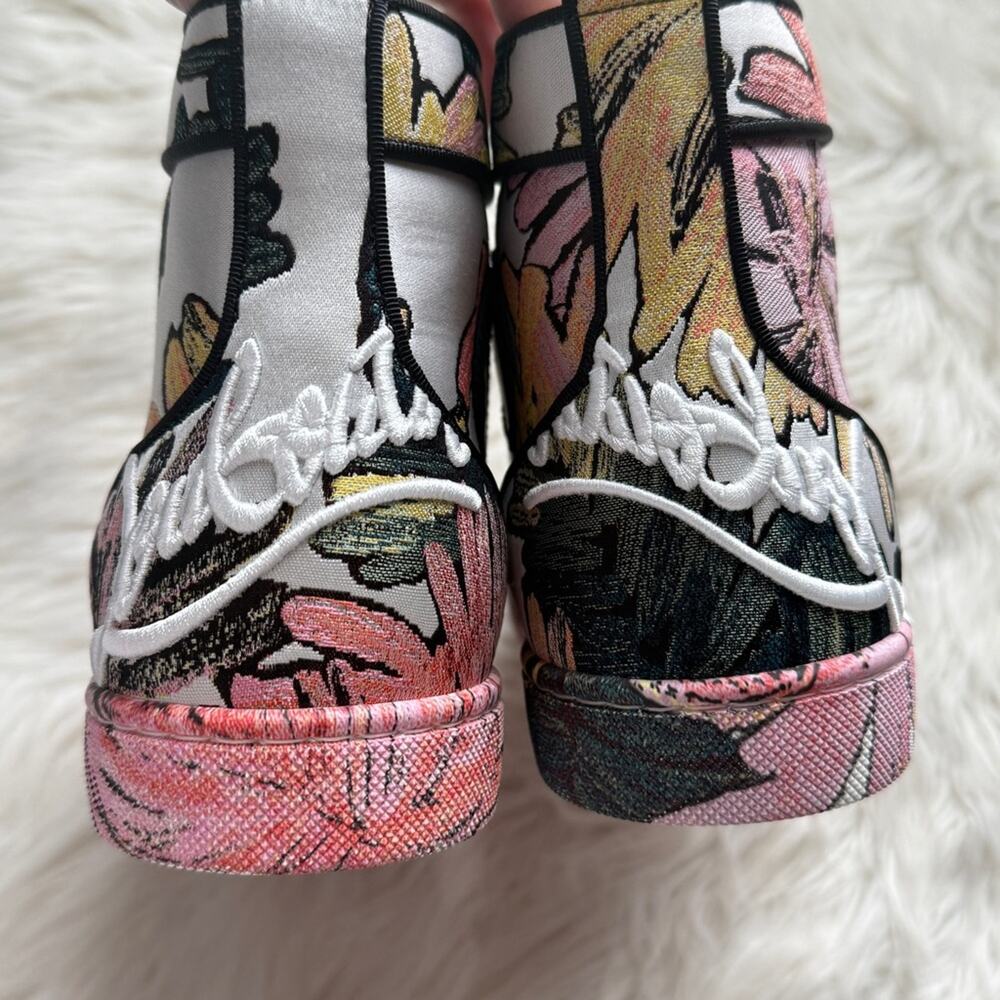 NWT •Christian Louboutin Louis Flat High 'Floral' Size: 41 - Picture 9 of 12